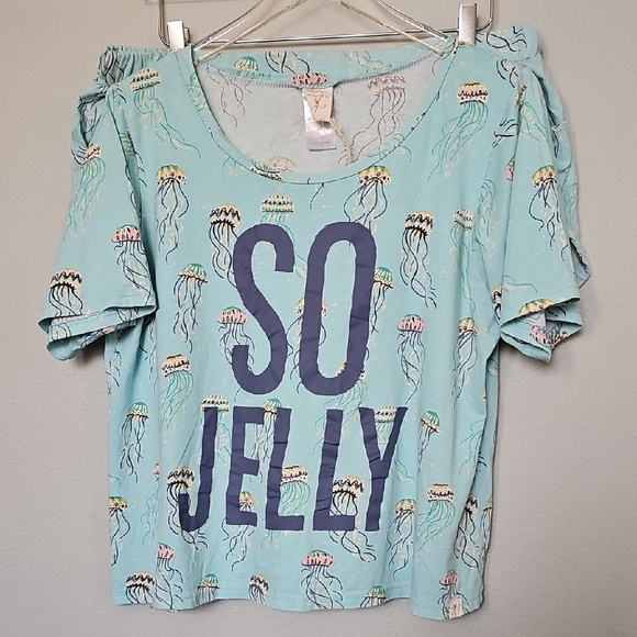 munki munki SO JELLY Jellyfish Pajama short sleep set XL - Picture 1 of 12